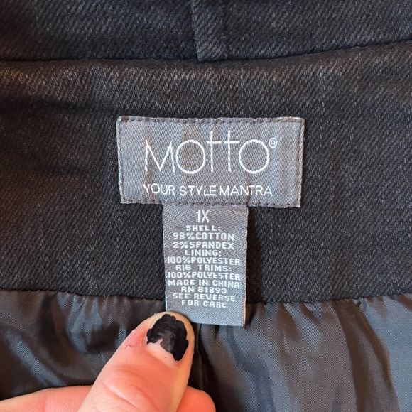 MOTTO Black Utility Jacket for Women - Picture 3 of 5